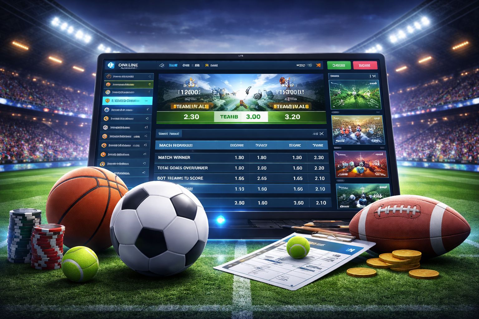 Selección de apuestas de fútbol y multideporte CASLOCO